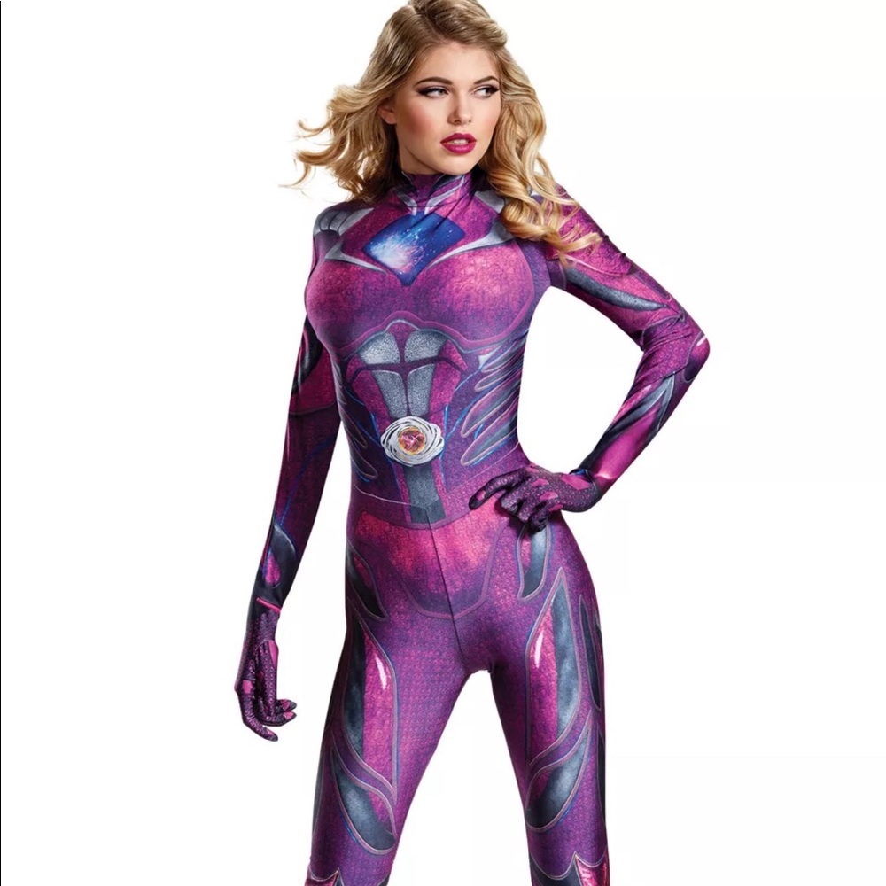 Adult pink Power Rangers costume